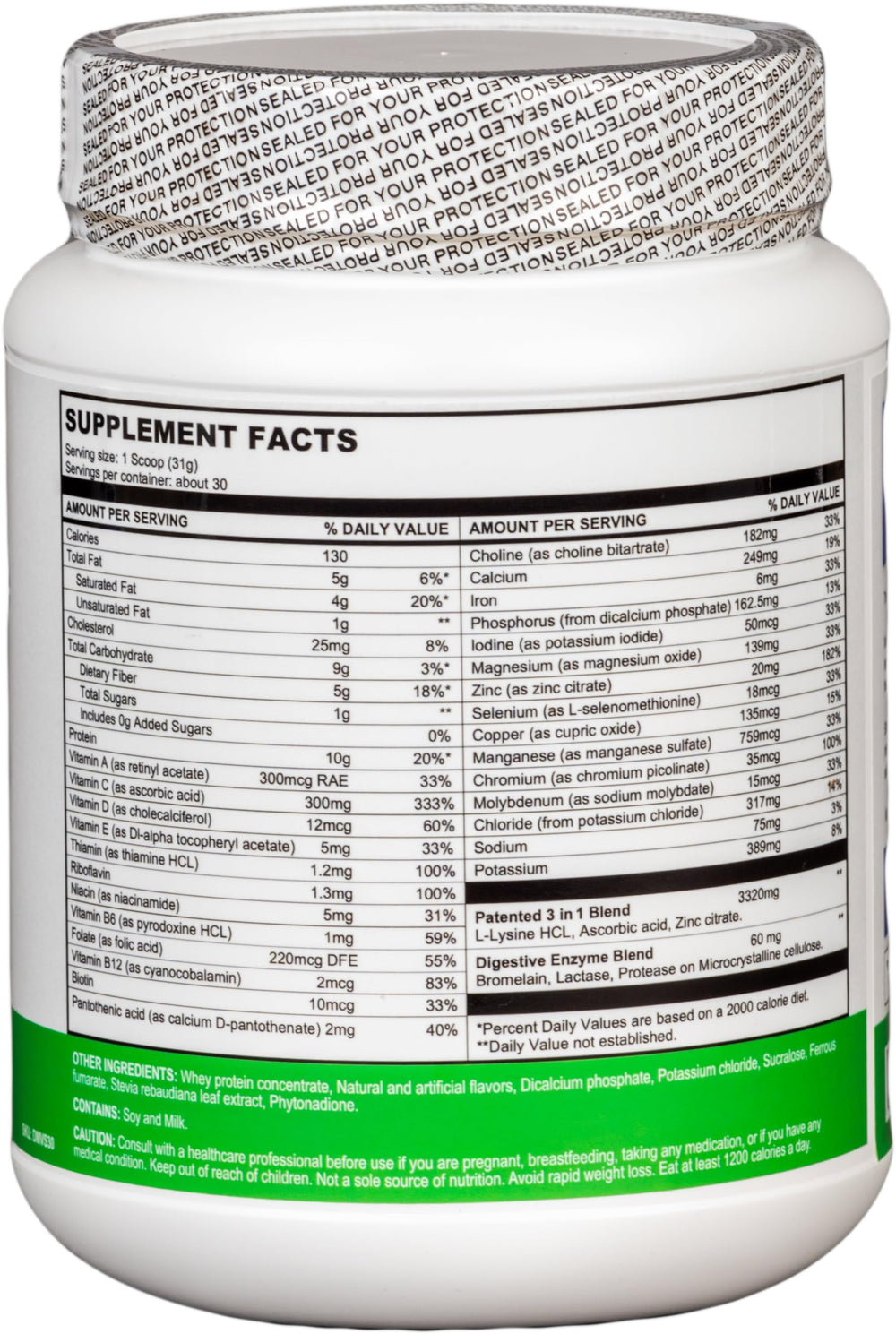 Del Mar Health Enable Weight Loss Shake vanilla pour into glass, satisfying snack option.
