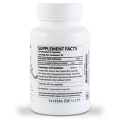 Ingredients panel highlights turmeric and milk thistle for antioxidant support
