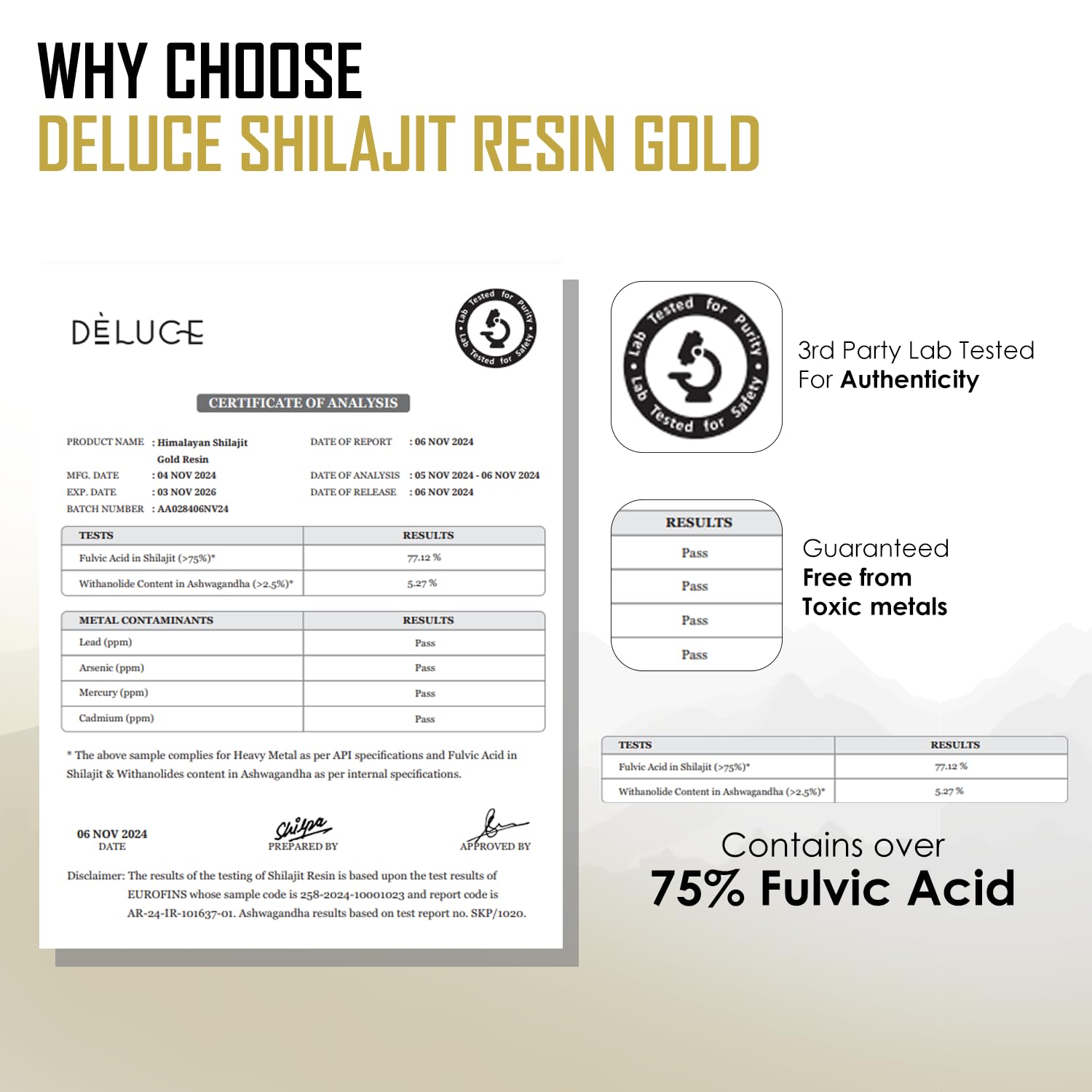 Deluce Shilajit Resin Gold honey stick representing a luxurious ritual