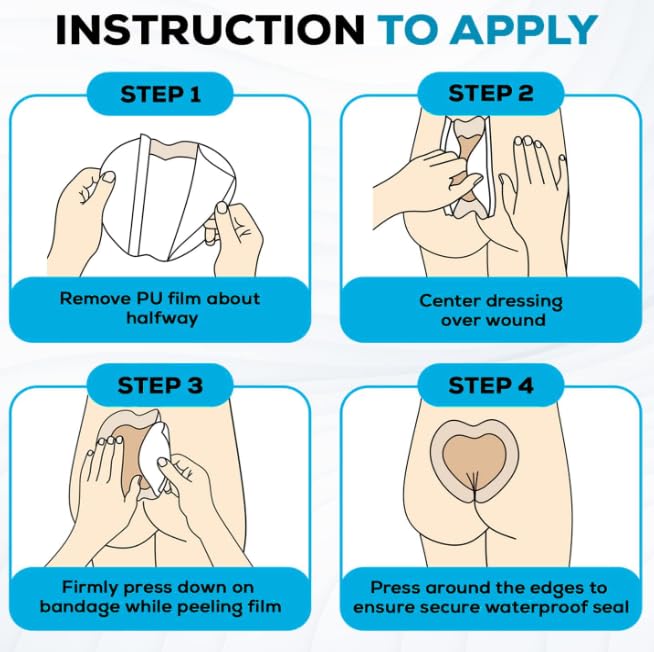 Absorbent 7x7 dressing helps manage moisture around the wound