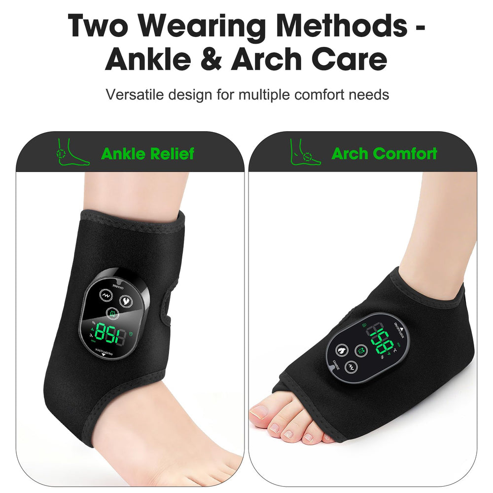 DeMoce ankle massager heat pad therapy for soothing warmth.