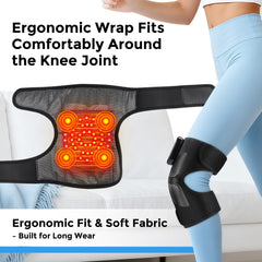 DeMoce four-motor knee massager delivers balanced vibration.