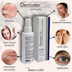 Demodexcillin applied to the face for soothing comfort.