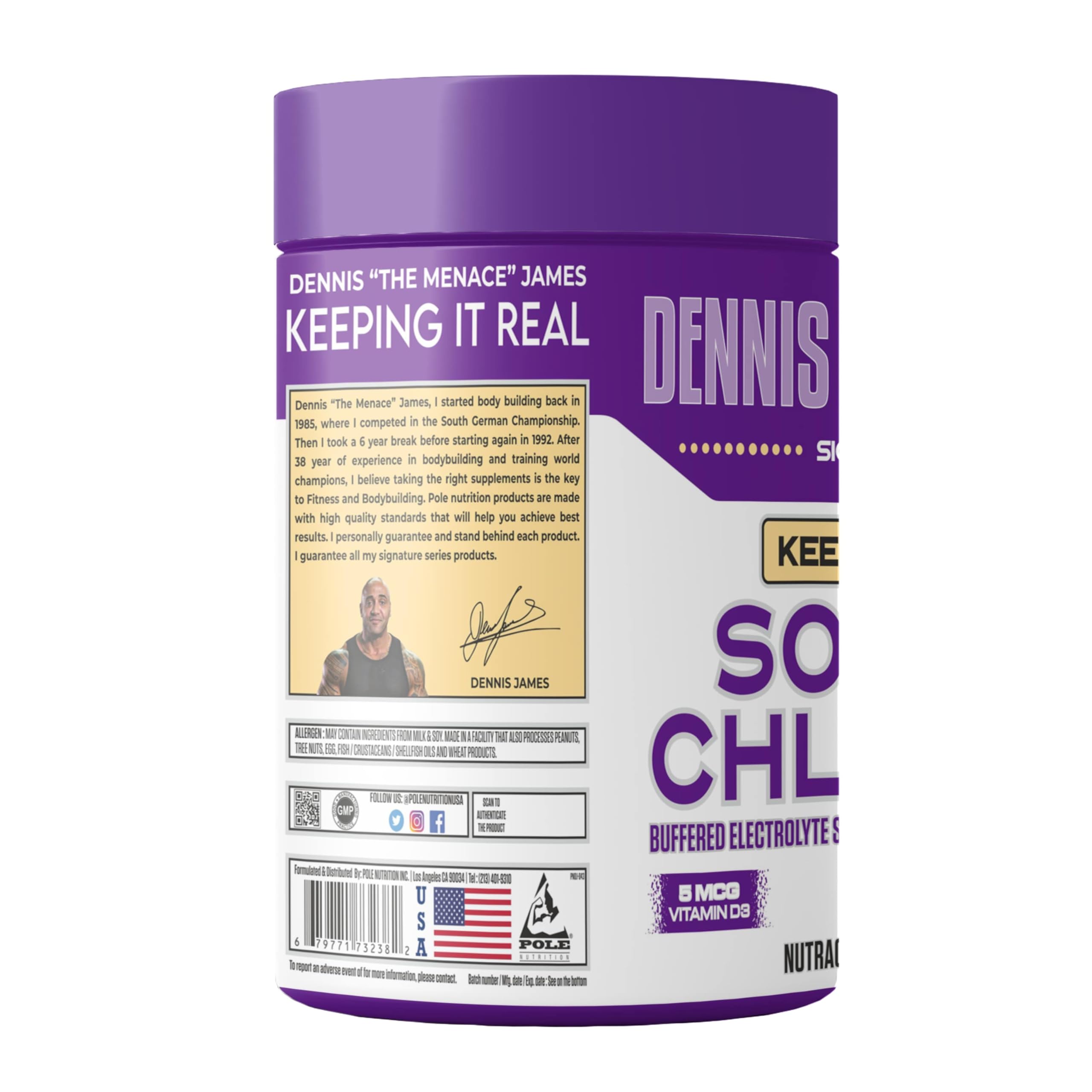 Close-up of Dennis James capsules for quick absorption and on-the-go electrolyte support.