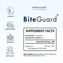 Denticare Bite-Guard magnesium glycinate capsules support deep muscle relaxation