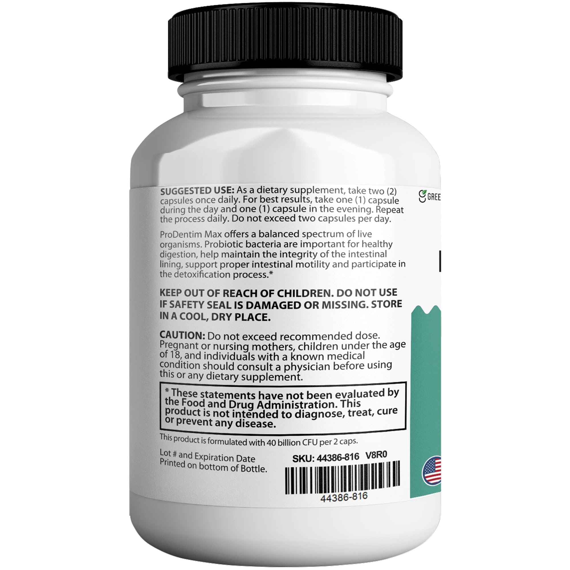 DentiCore Max bottle with glass illustrating convenient daily routine.