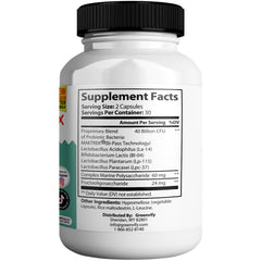 DentiCore Max capsules closeup highlighting 40B CFU formula for gums and teeth.