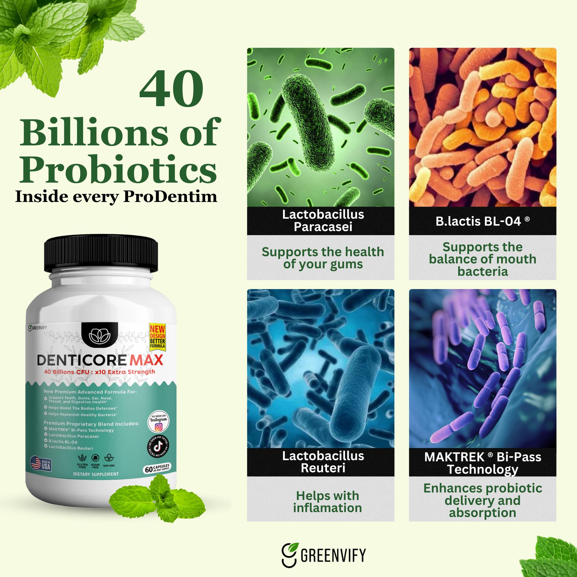 DentiCore Max gums and teeth health focus in product imagery.