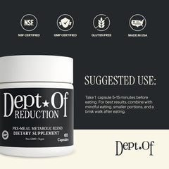 Dept. Of Reduction packaging on a kitchen counter ready for daily routine