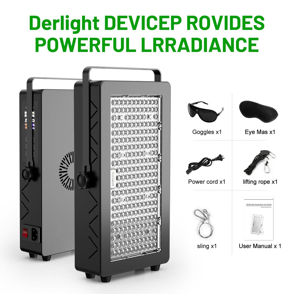 Derlights three light modes provide 660nm, 850nm, or both for versatile use.