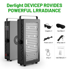 Derlights three light modes provide 660nm, 850nm, or both for versatile use.