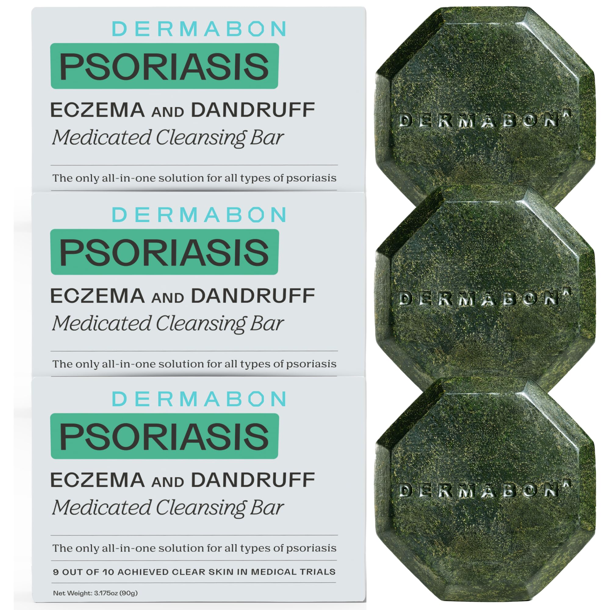 Dermabon 2% coal tar body wash bottle, gentle cleansing for sensitive skin
