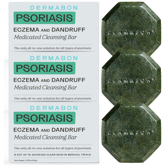 Dermabon 2% coal tar body wash bottle, gentle cleansing for sensitive skin