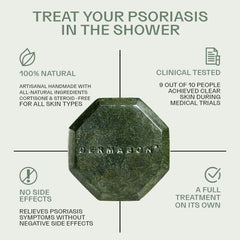 Dermabon coal tar soap bar for eczema, hydrating and soothing daily use