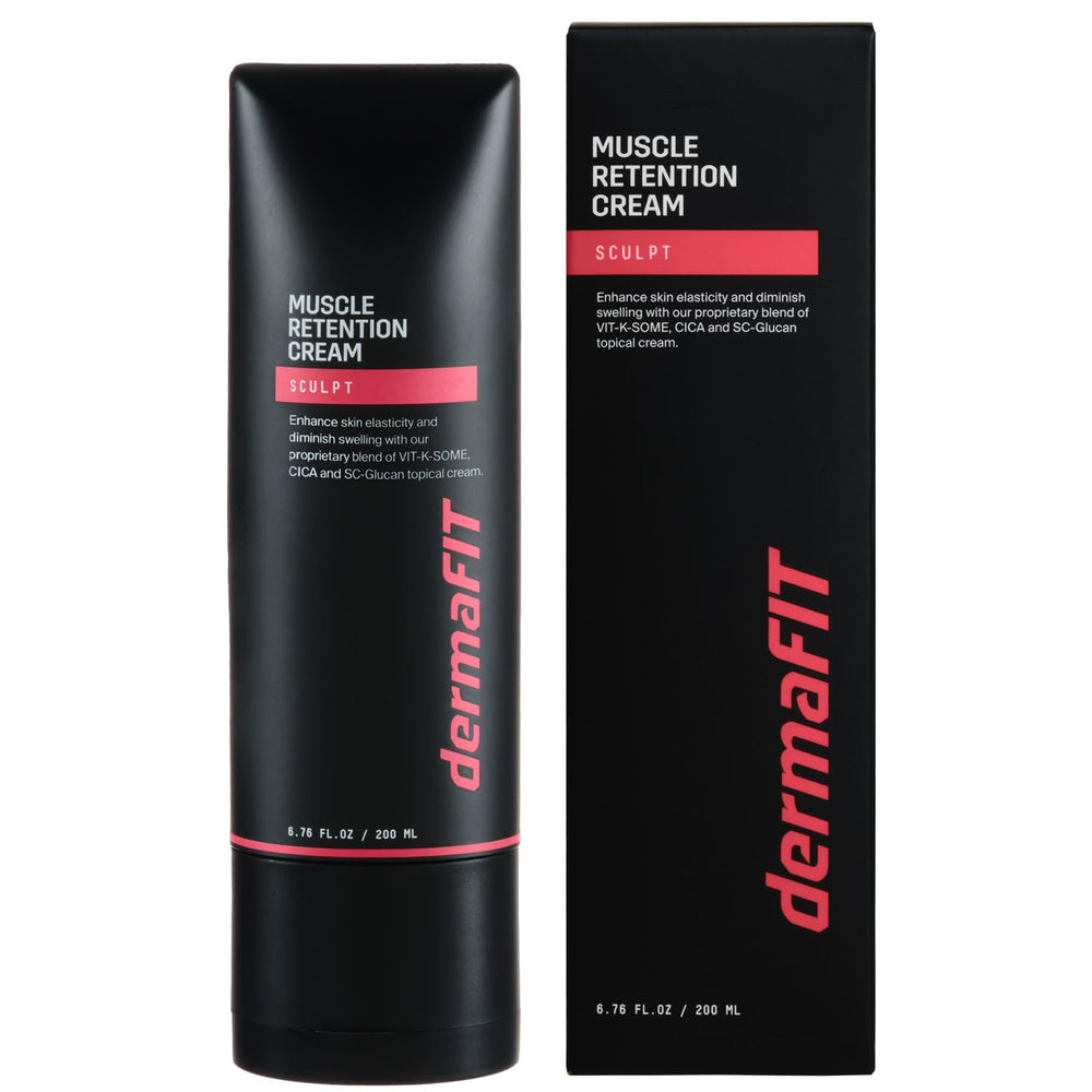 dermaFIT Sculpt bottle visual: portable post-workout care for muscle comfort