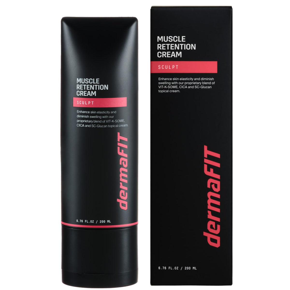 dermaFIT Sculpt bottle visual: portable post-workout care for muscle comfort