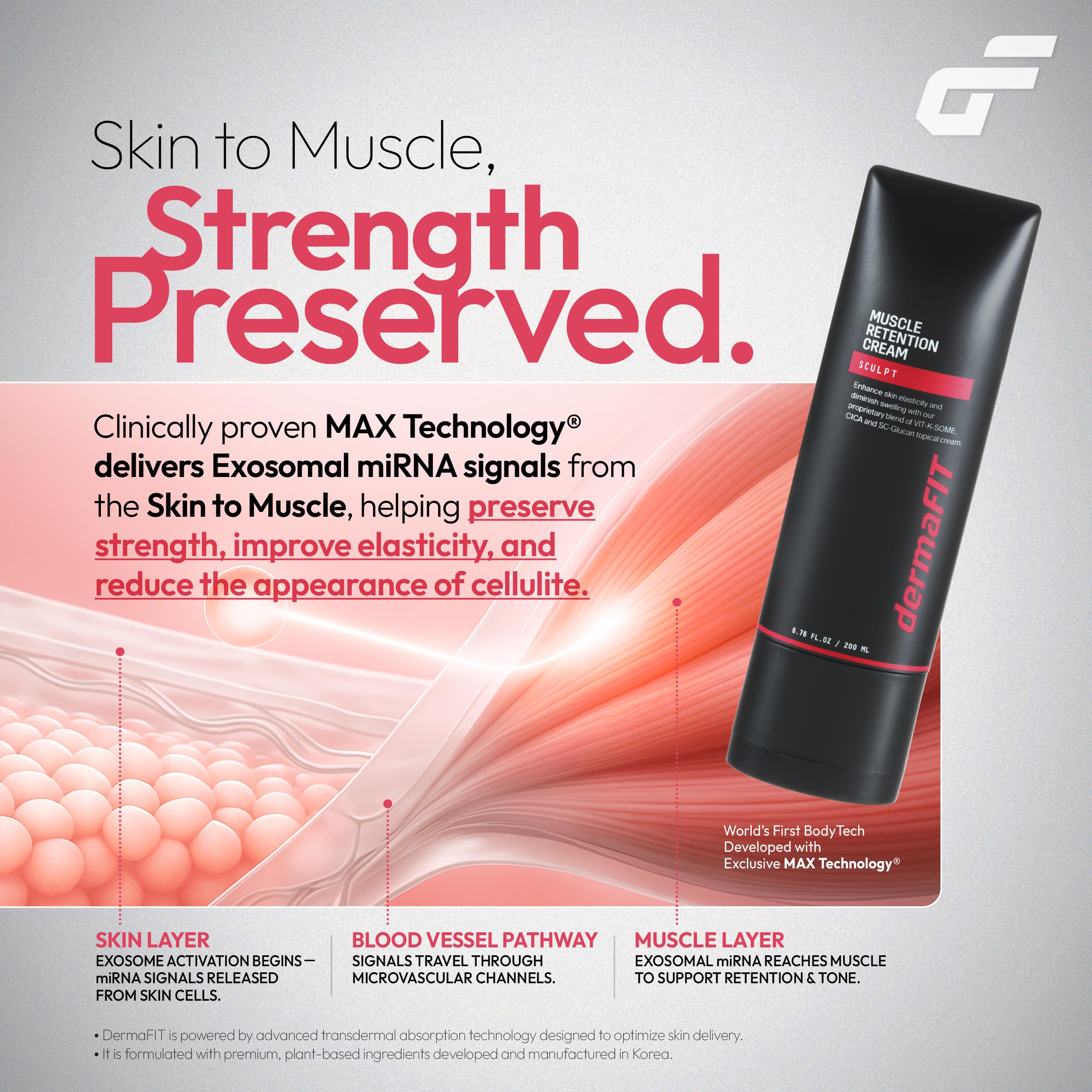 dermaFIT Sculpt pump motion: easy, mess-free application for daily use