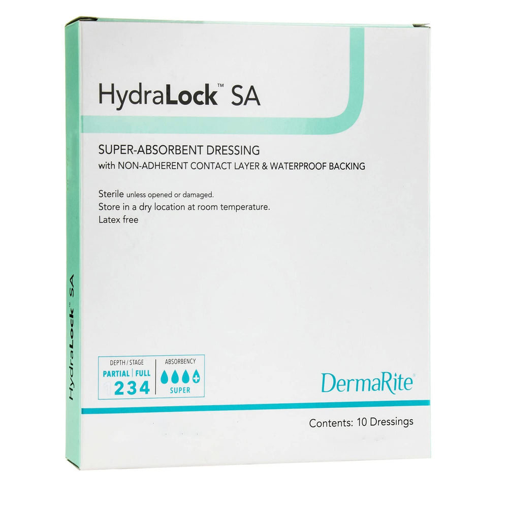 DermaRite HydraLock SA non-adherent layer promotes pain-free dressing changes.