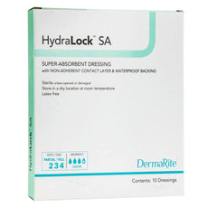 DermaRite HydraLock SA non-adherent layer promotes pain-free dressing changes.