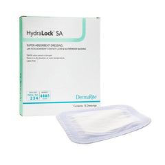DermaRite HydraLock SA super absorbent core helps manage exudate efficiently.