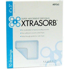 DermaScience XTRASORB 4x5 dressing with nonadhesive backing for easy, gentle changes
