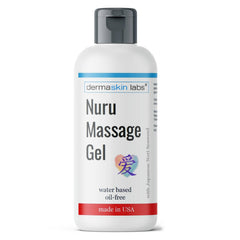 Dermaskin Labs Nuru Gel 33 oz bottle showing all-natural slip for massage