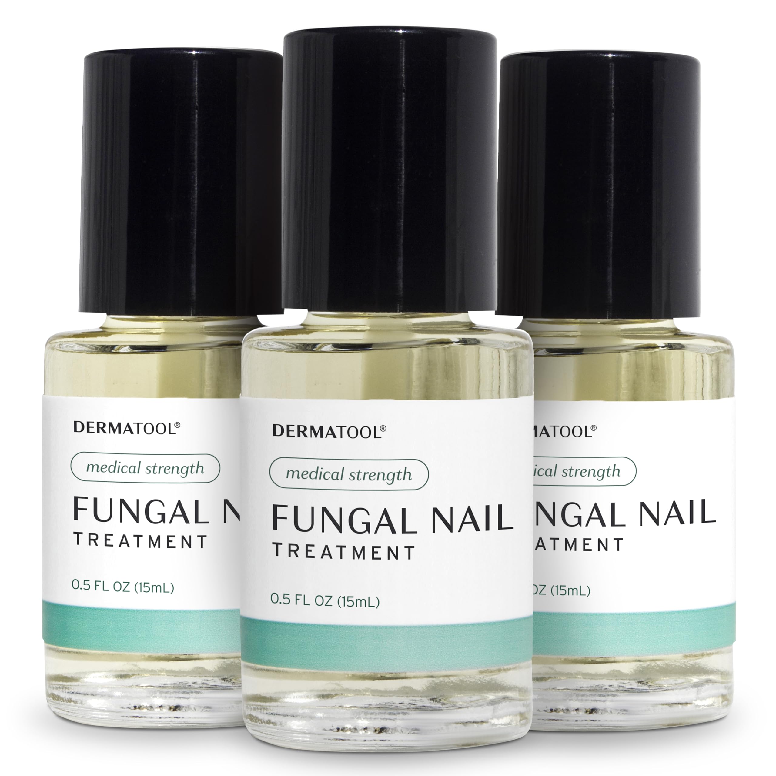 DERMATOOL brush applicator reaches around and under the toenail for precise application.