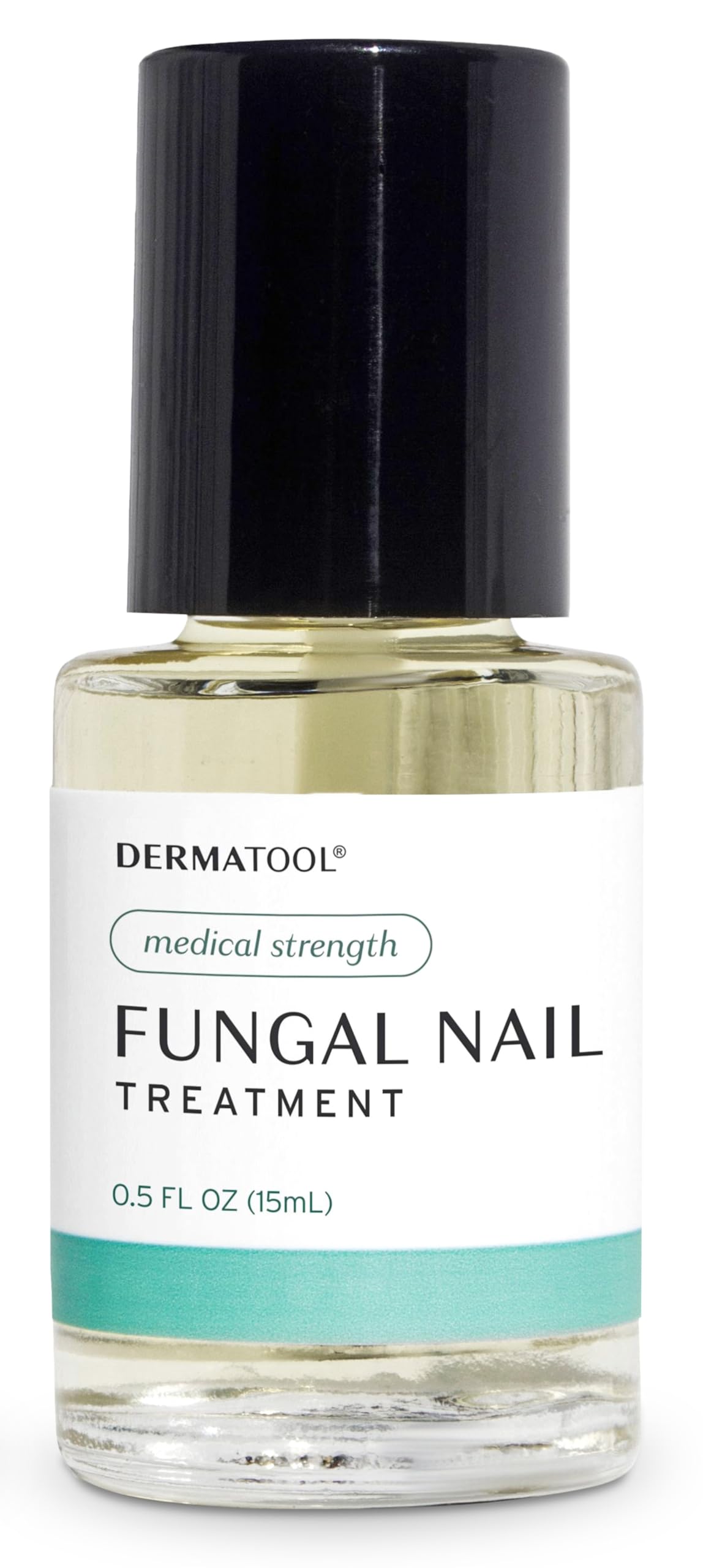 DERMATOOL empty bottle with money-back promise emphasizes risk-free purchase.