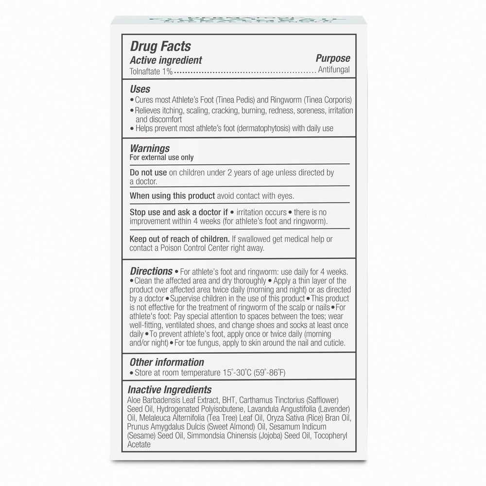 DERMATOOL tolnaftate 1 percent active ingredient signals antifungal action.