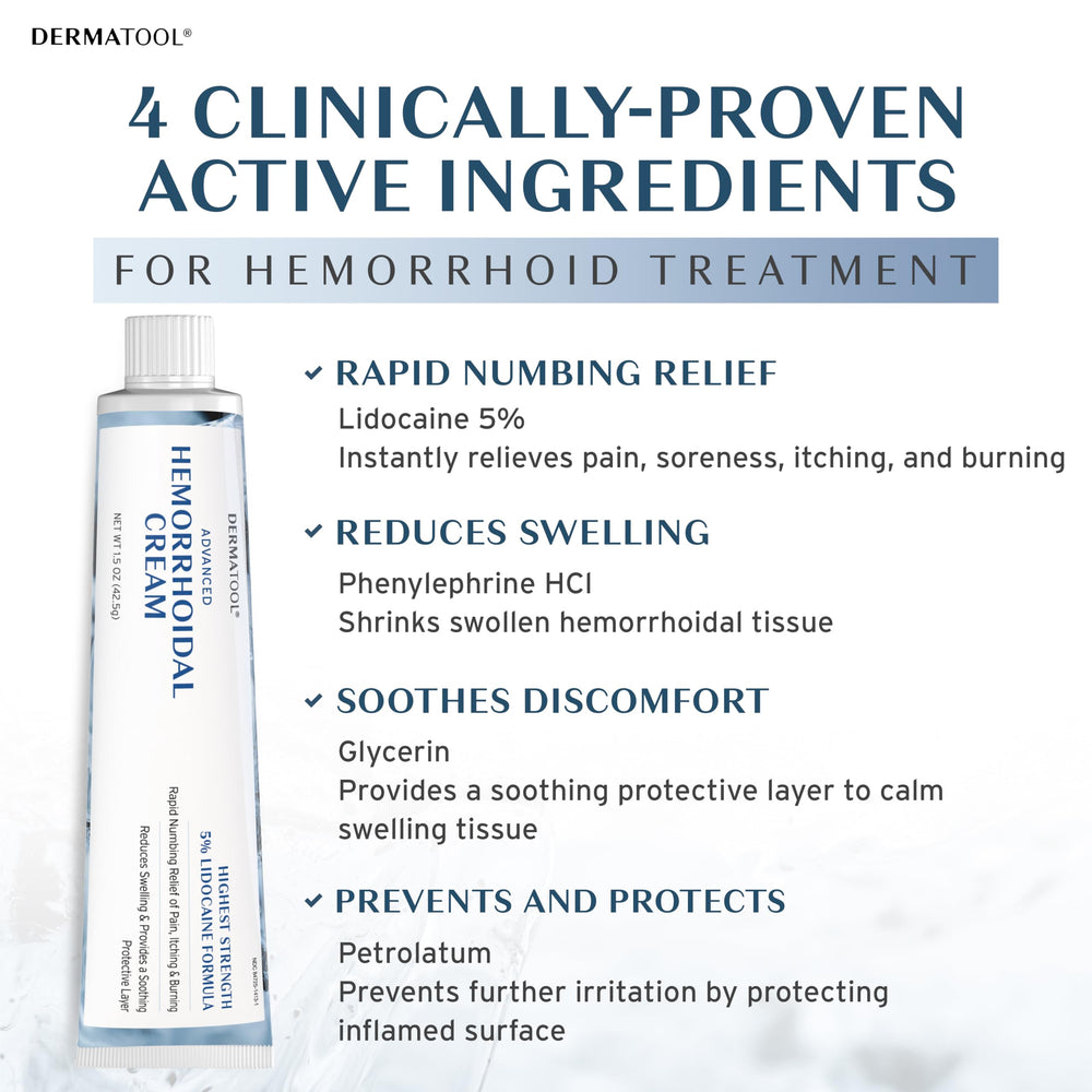 DERMATOOL label front highlights 5% lidocaine and phenylephrine benefits.