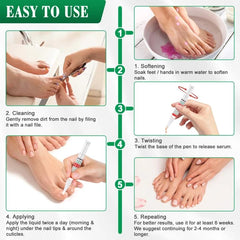 DERMFREE Toe Nail Fungus Renewal Pen texture-closeup highlights plant-based formula.