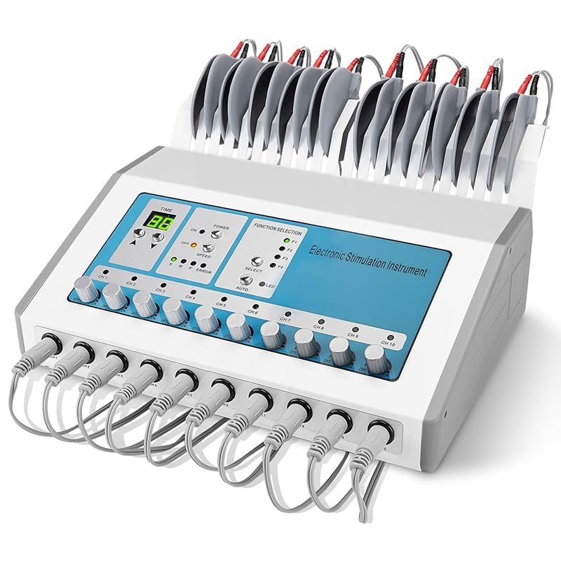 DERUIISSK Meridian Massager front view with 10-channel pads for targeted acupoint stimulation.
