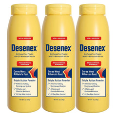 Desenex antifungal powder 3oz bottle ready for daily foot care and moisture control.