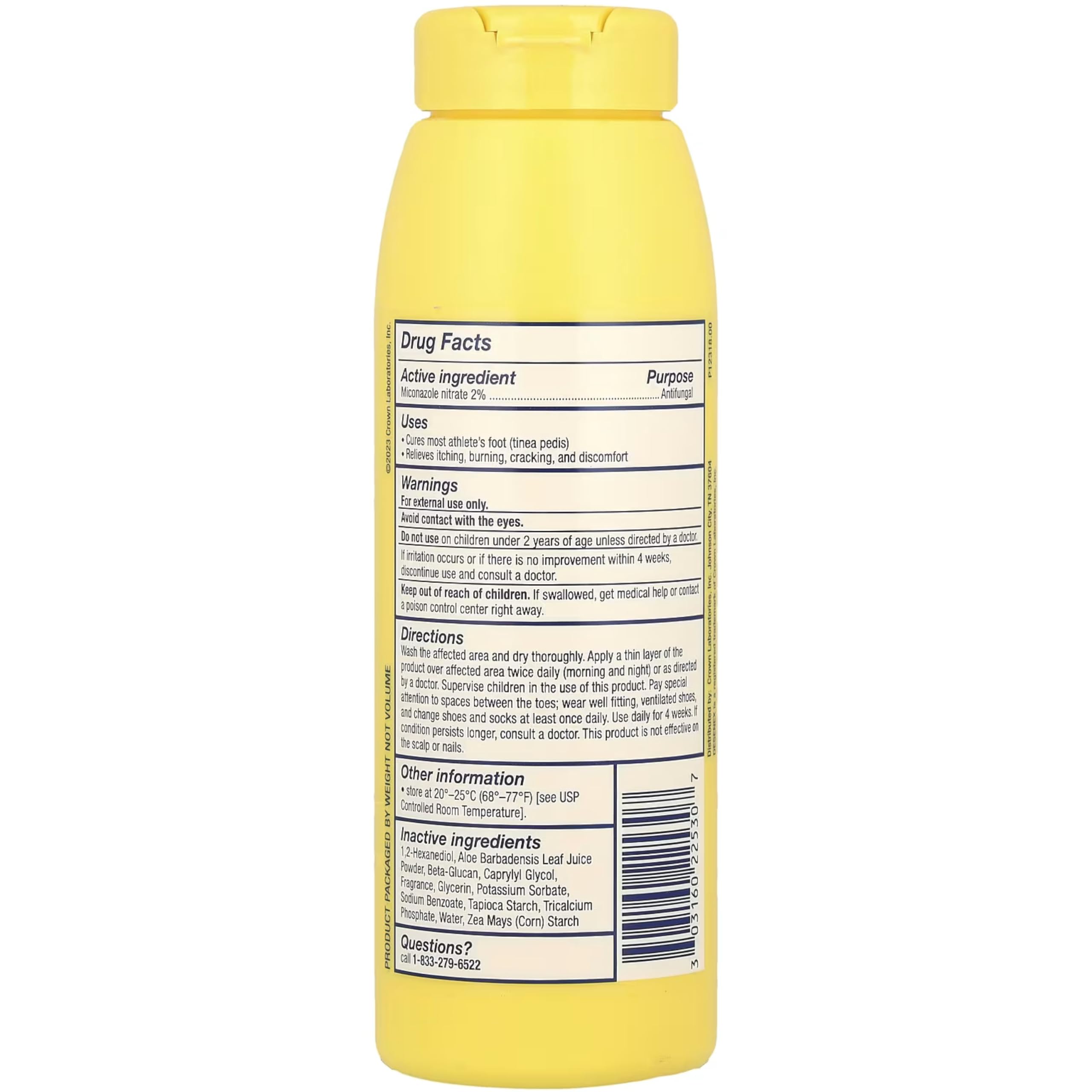 Desenex foot-care powder delivering portable relief for active lifestyles.