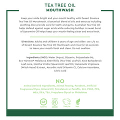 Close-up of natural ingredients like tea tree oil and witch hazel for gentle cleansing.