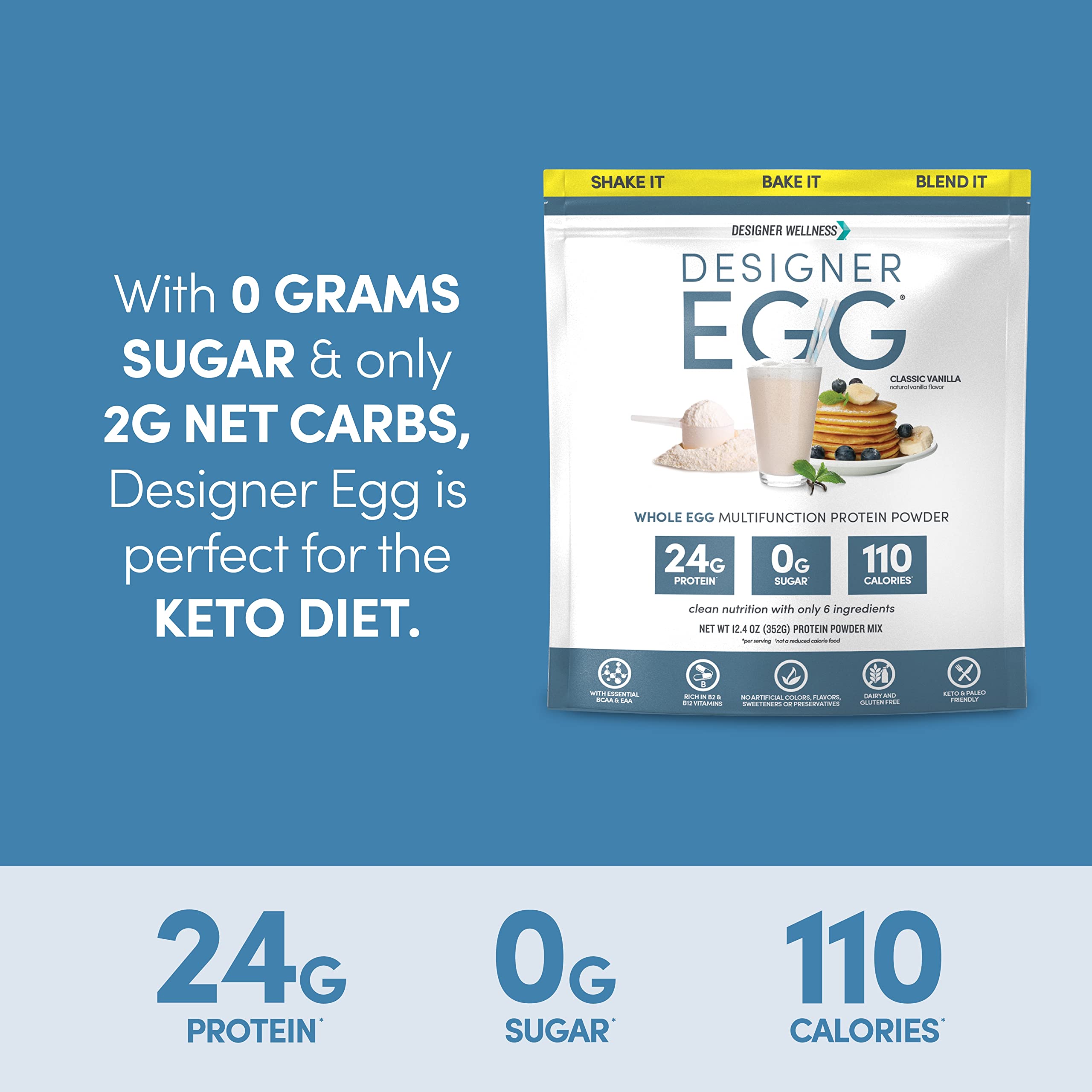 Designer Wellness Designer Egg kitchen scene showing versatile protein use