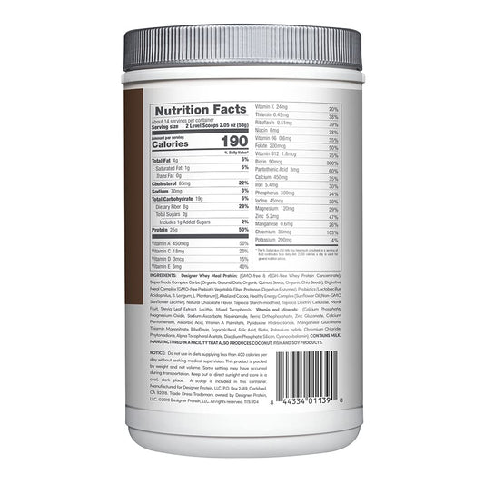 Designer Wellness whey scoop for easy, protein-rich shakes.
