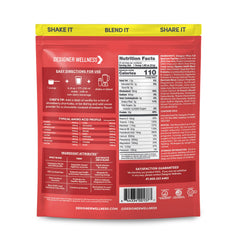 Designer Wellness Designer Whey Summer Strawberry serving scoop emphasizes convenient post-workout fueling.