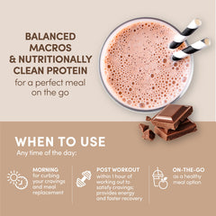 Designer Wellness milk chocolate powder being poured into liquid.