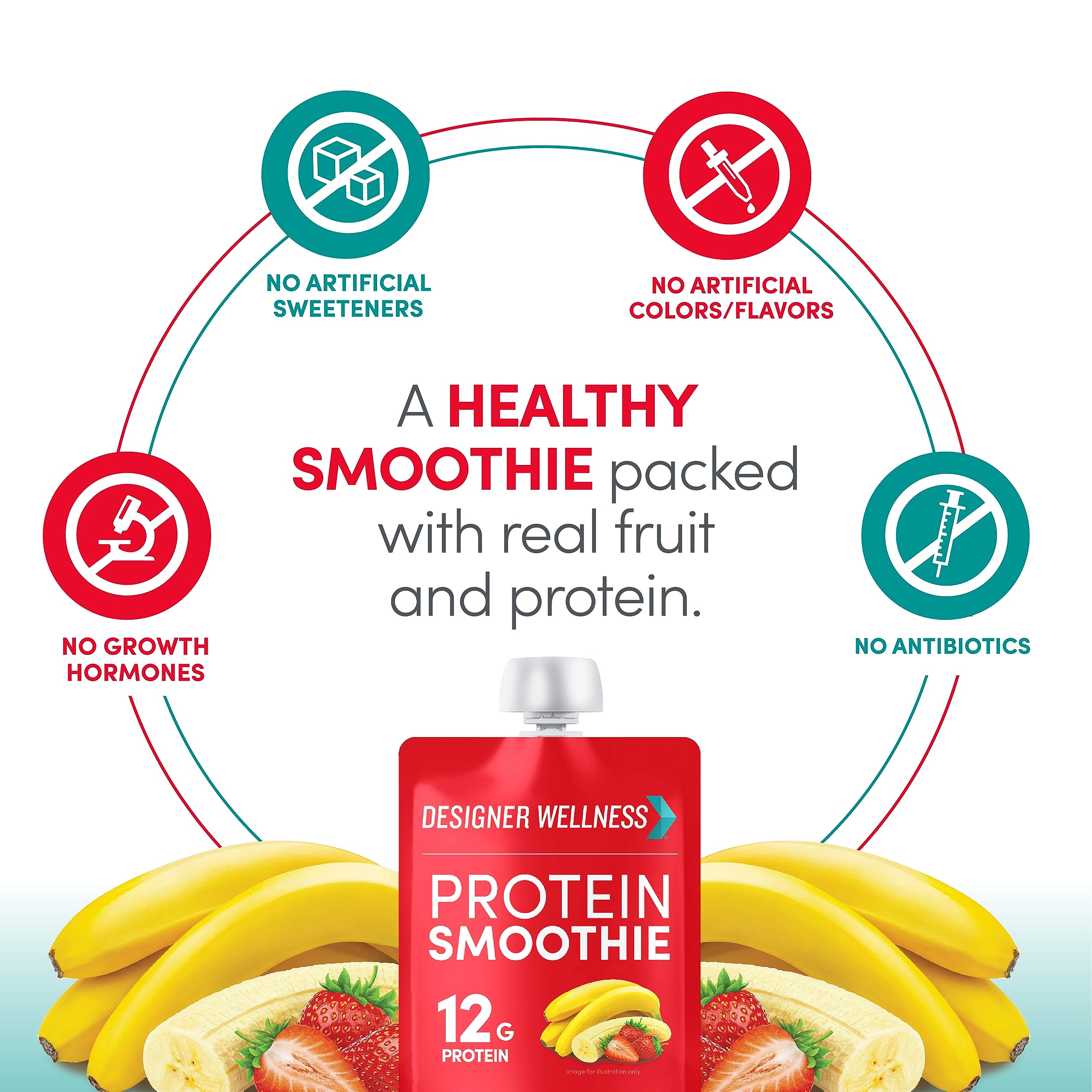 MCT oil inclusion on Designer Wellness label signals balanced fats for steady energy.