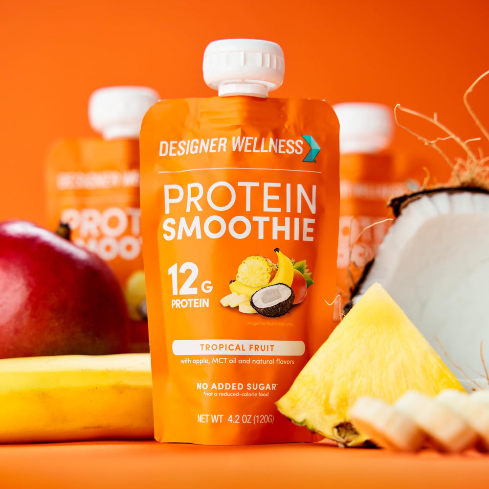 Designer Wellness Protein Smoothie on-the-go pack ideal for busy days