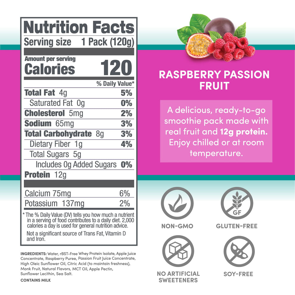 Designer Wellness product with fruit swirl highlights natural sweetness from real fruit