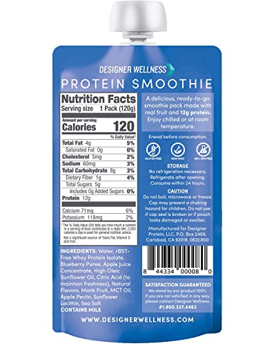 Designer Wellness smoothie real fruit blend highlighting natural sweetness and flavor
