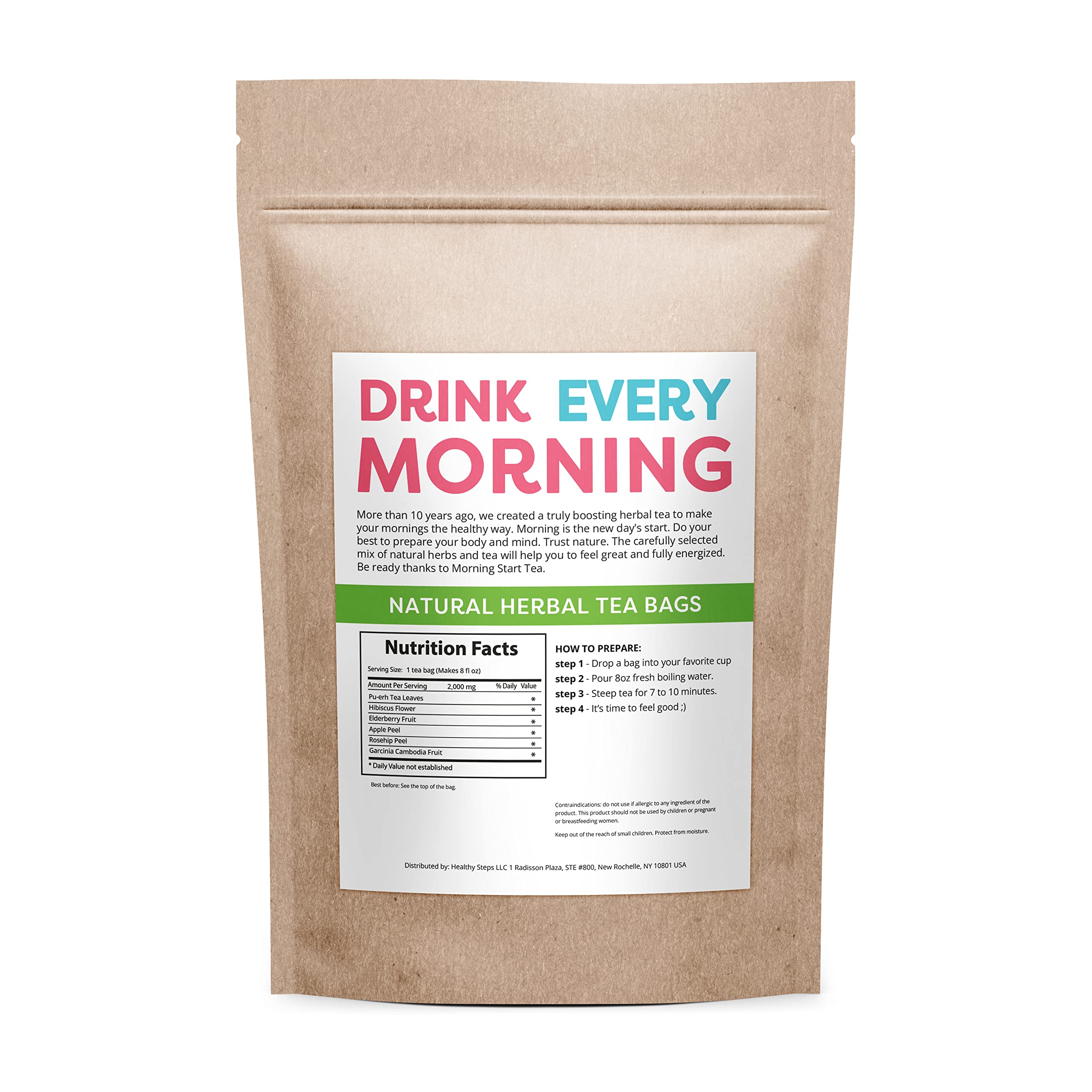 Detox Skinny Herb Tea packaging box showcases product quality.