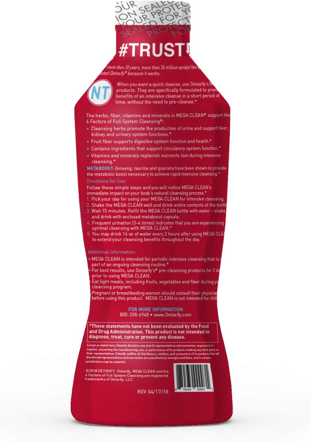 Detoxify Mega Clean NT Tropical serving glass ready for mix and use