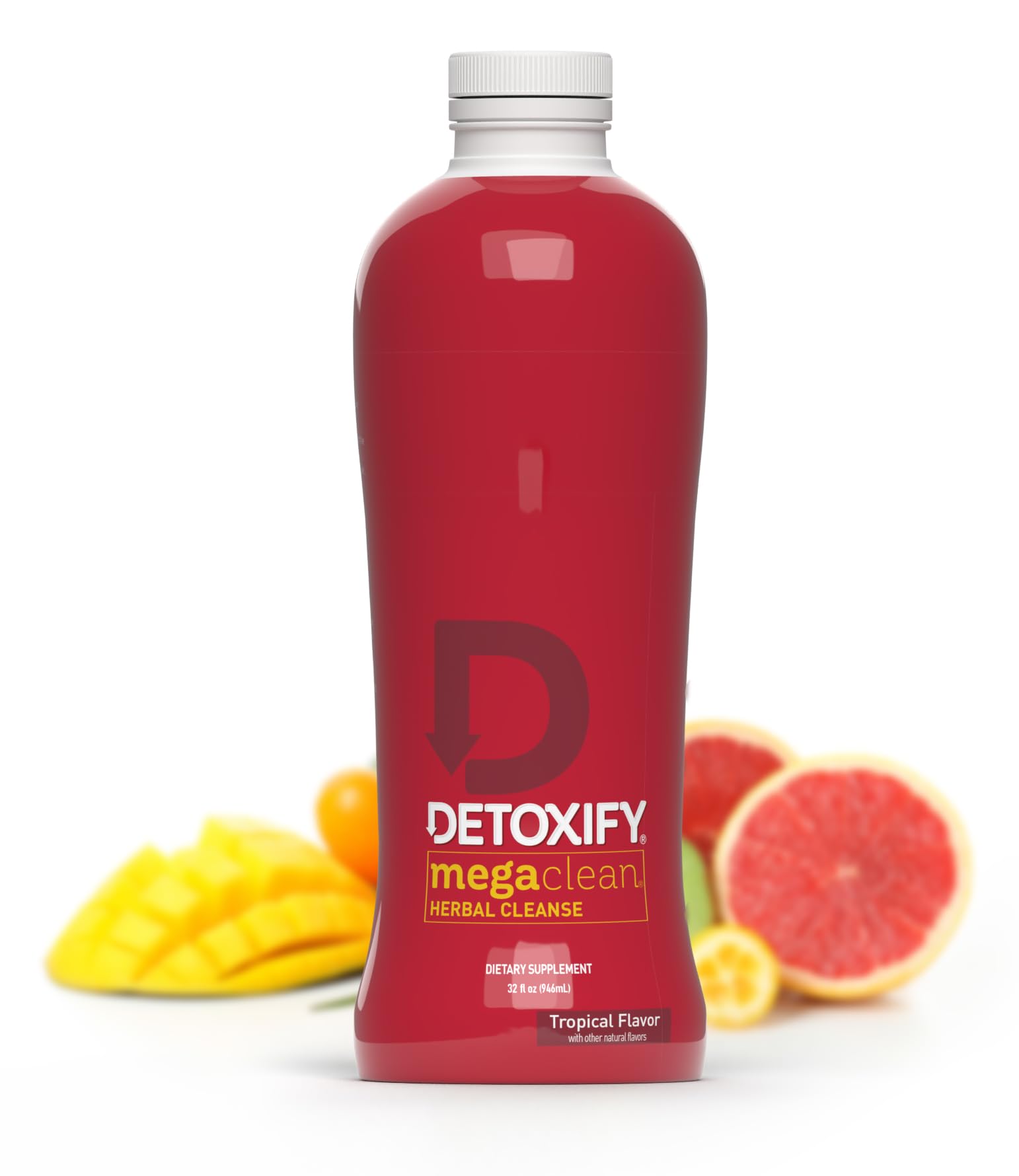 Detoxify Mega Clean tropical bottle ready for a refreshing cleanse.