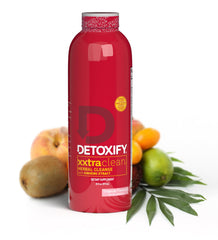 Detoxify Xxtra Clean tropical fruit bottle for a refreshing cleansing routine