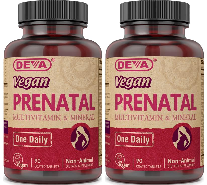 DEVA Prenatal bottle pack 2 shows vegan vitamins for daily pregnancy support