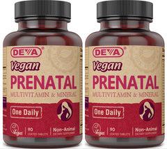 DEVA Prenatal bottle pack 2 shows vegan vitamins for daily pregnancy support