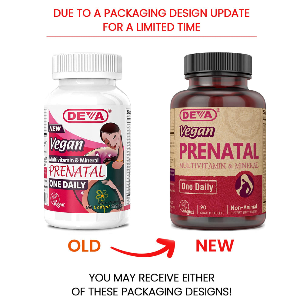 DEVA Prenatal tablet closeup highlights vegan nutrients for expectant moms